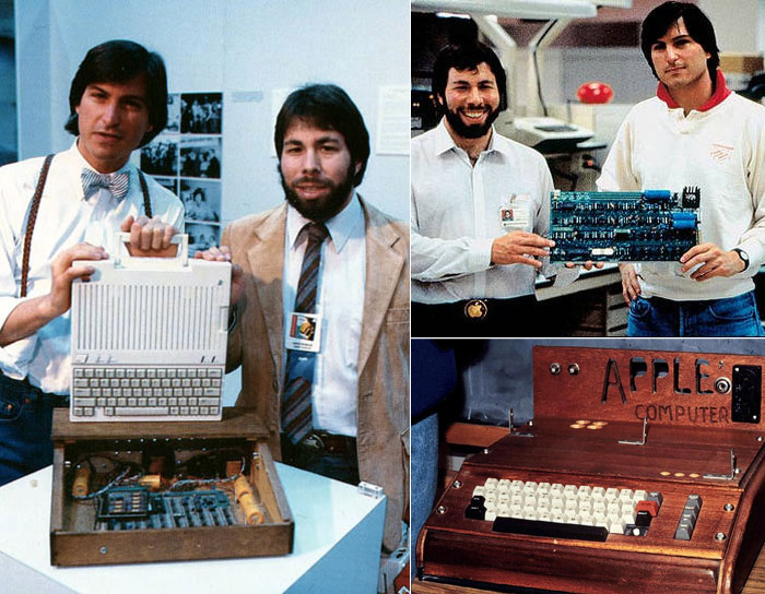 Steve Jobs y Steve Wozniak presentando la Apple I