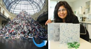 Con prendas de vestir desechadas - Con prendas de vestir desechadas