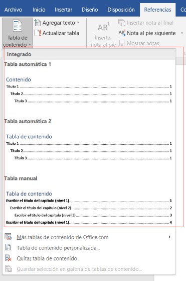 Cómo crear y editar un índice en Word de manera efectiva en 6 simples pasos 5 índice en word - índice en word