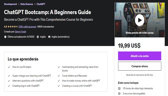Courses to make the most of ChatGPT 1 Cursos para aprovechar al máximo ChatGPT