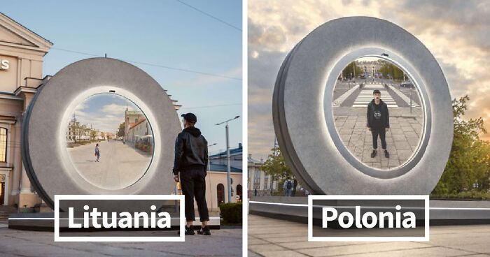 Hay un portal que une a Polonia y Lituania