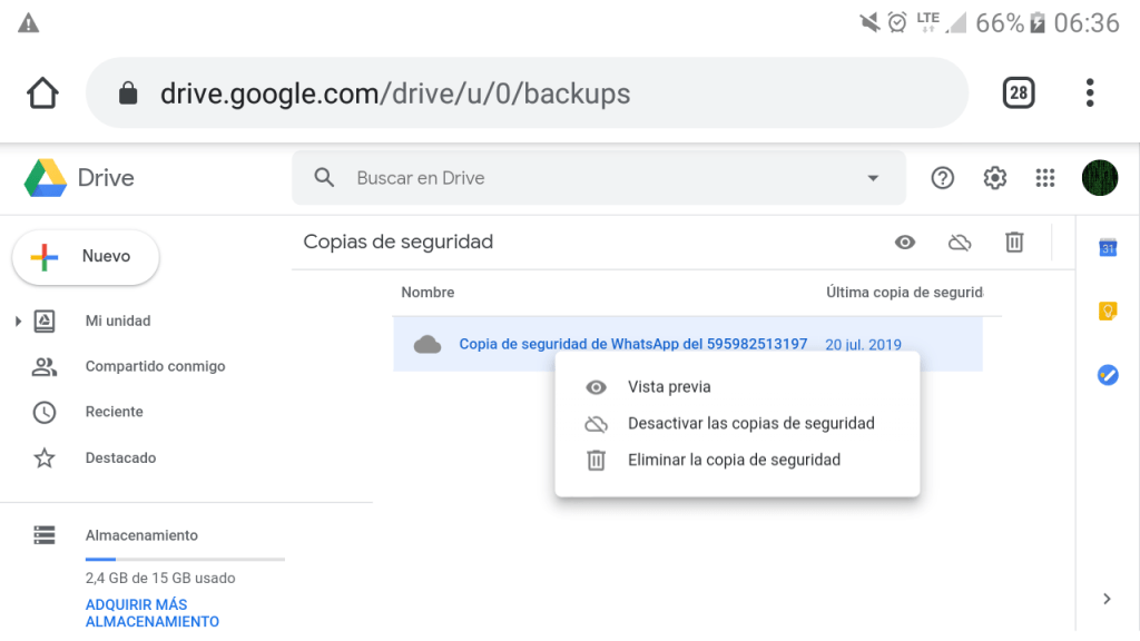 Cómo recuperar los archivos de WhatsApp si tu celular se descompuso