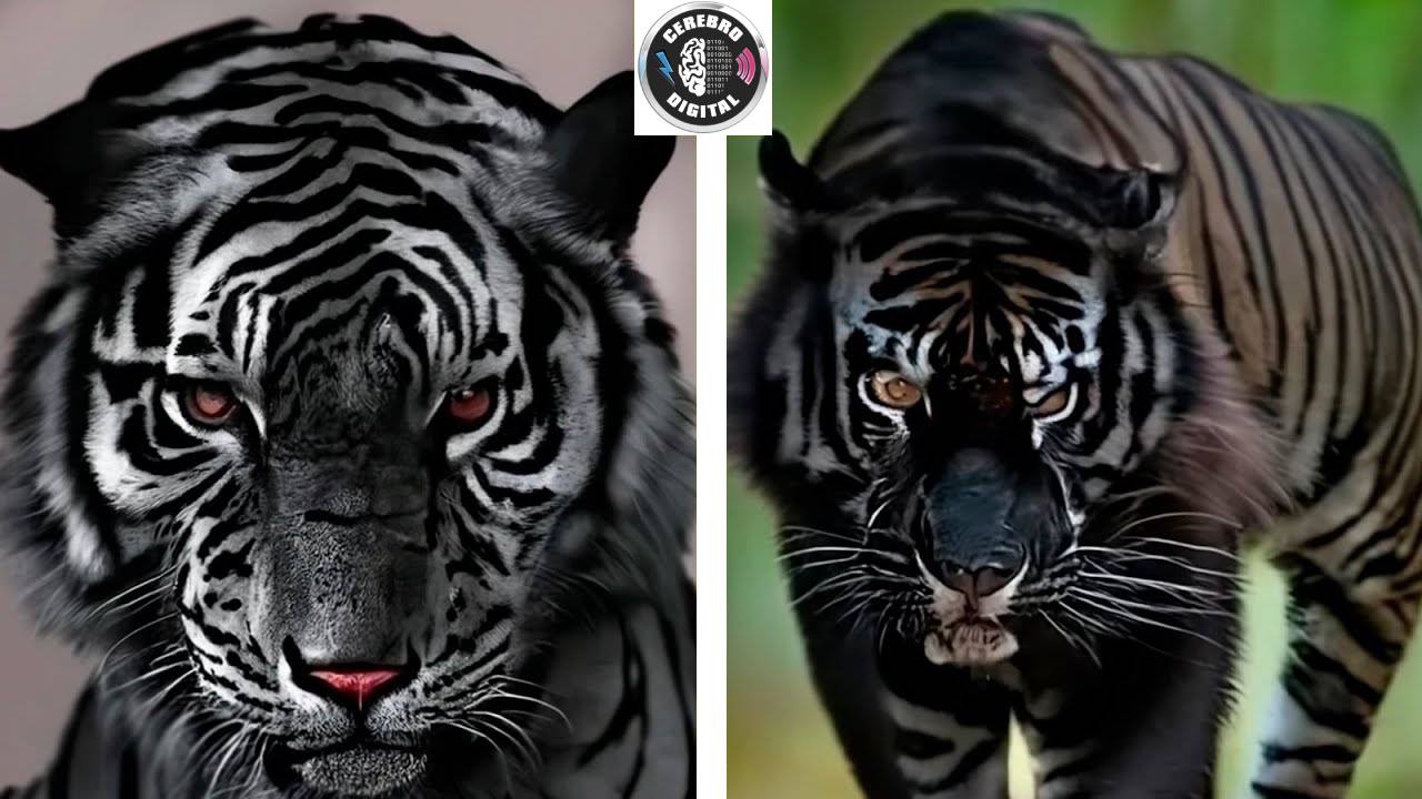 Fotografiaron a un tigre negro, del cual solo quedan 7 en el planeta