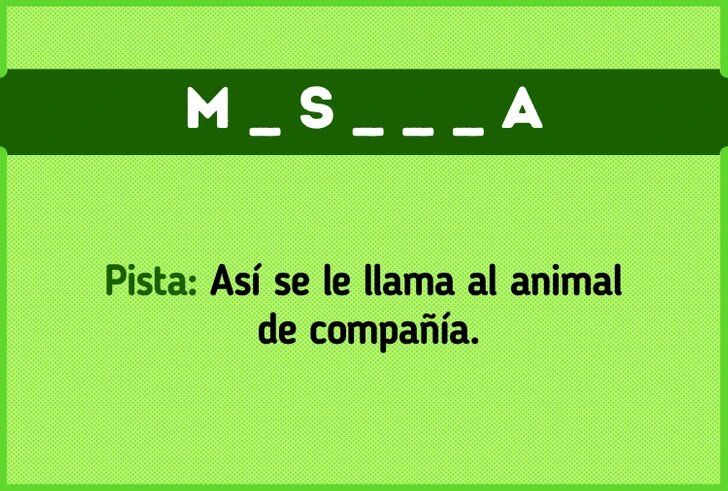RETO AVANZADO: Descubre las 5 palabras lo más rápido que puedas 2 RETO AVANZADO: Descubre las 5 palabras lo más rápido que puedas