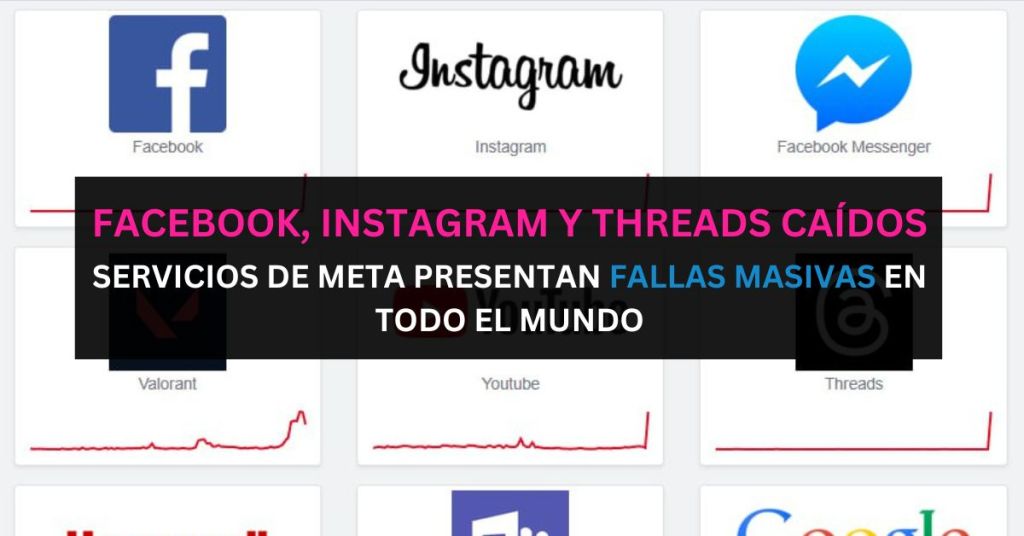 ¡Facebook, Instagram y Threads caídos! Servicios de Meta presentan fallas masivas en todo el mundo