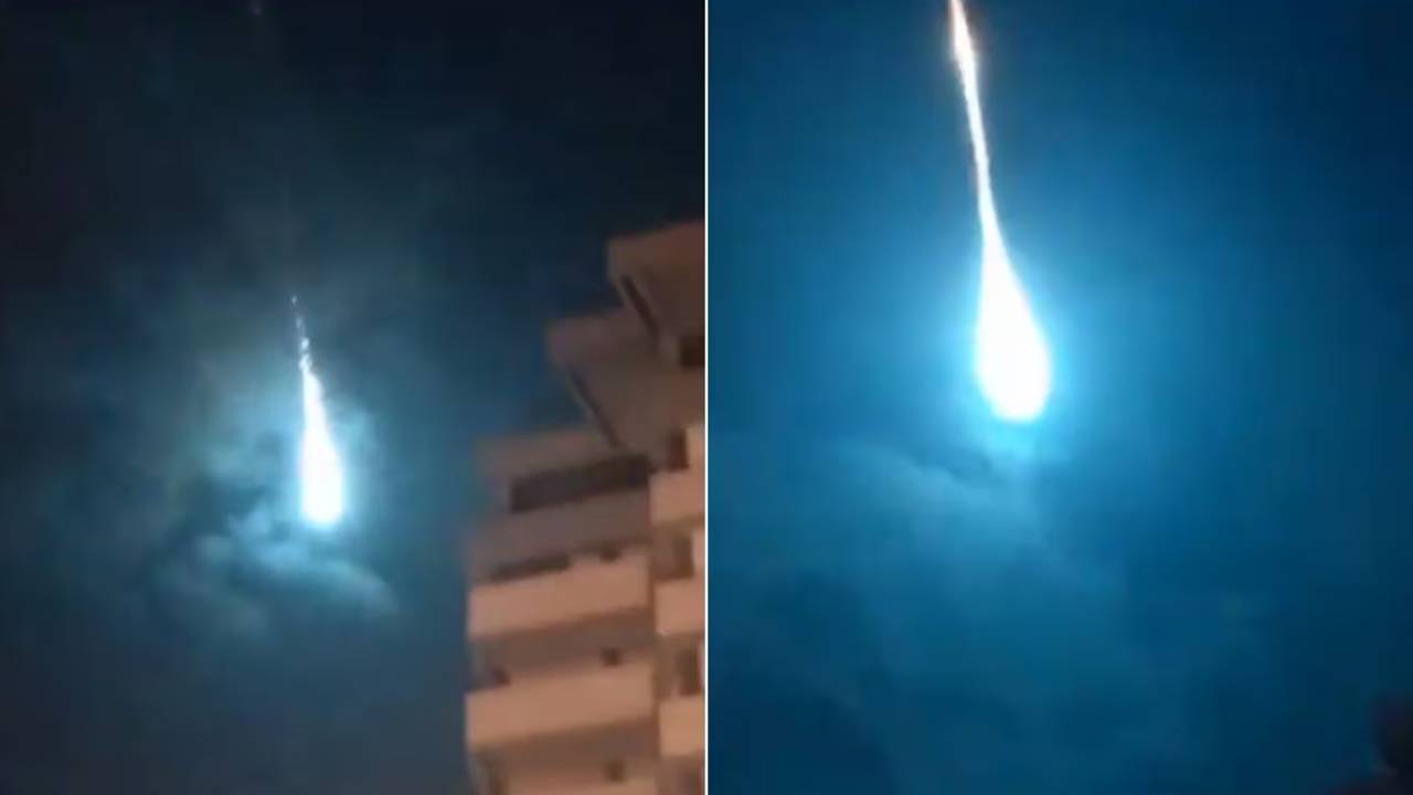 Meteorito ilumina el cielo nocturno de España y Portugal como una enorme bola de fuego azul