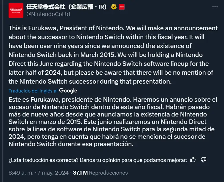 Nintendo Directo No-E3 2024