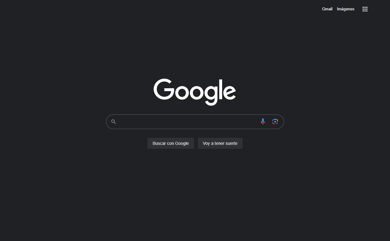 página de inicio de Google