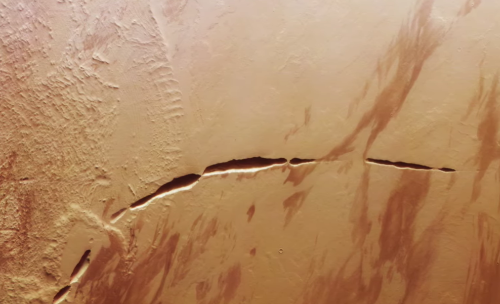 Descubren enorme cicatriz en Marte del tamaño del Gran Cañón