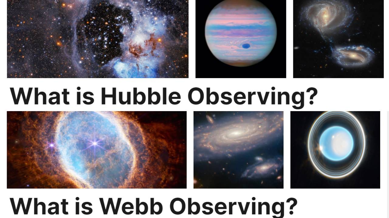 La NASA te muestra qué están viendo el Hubble y el Webb en este momento