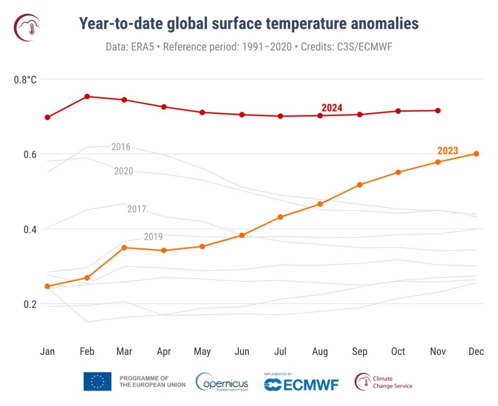 2024 es oficialmente el año más caluroso registrado en la historia